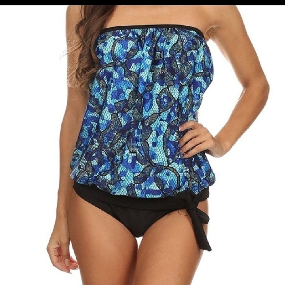 Dippin' Daisy's convertible halter swim set NWT